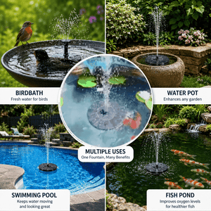 SolarFountain™ Solar-Powered Fountain Pump for Pond and Bird Bath