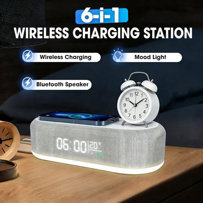 NightStation™ | 6-in-1 Multifunctional Wireless Charging Station – All-in-One Comfort for Your Nightstand ✨