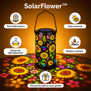 SolarFlower™ | Solar-Powered Sunflower Lantern