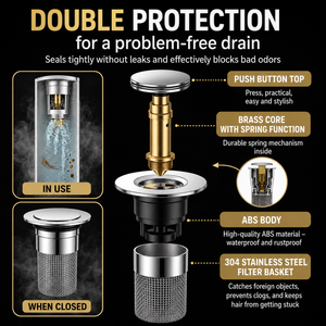 DrainGuard™ Stainless Steel Drain Filter – Stop Clogs Before They Start