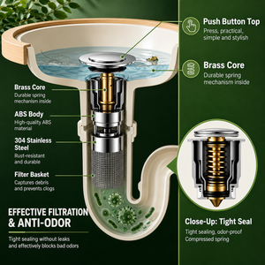 DrainGuard™ Stainless Steel Drain Filter – Stop Clogs Before They Start