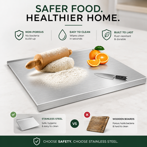 ChefBoard™  Professional Stainless Steel Cutting Board – PFAS-Free