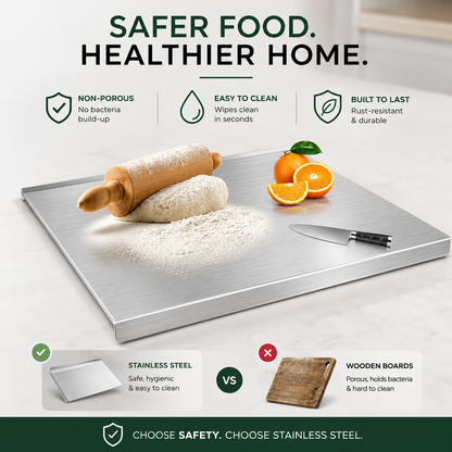 ChefBoard™  Professional Stainless Steel Cutting Board – PFAS-Free