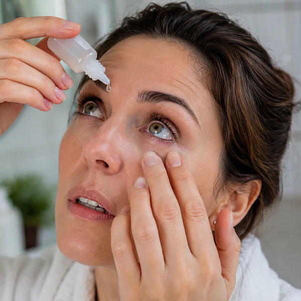 Temporary eye drop relief